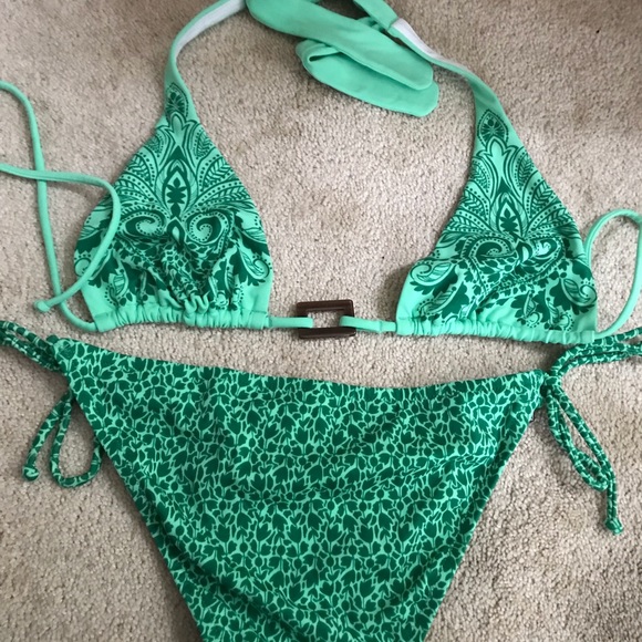 Victoria's Secret Swim Vintage Vs Triangle Halter Classic String